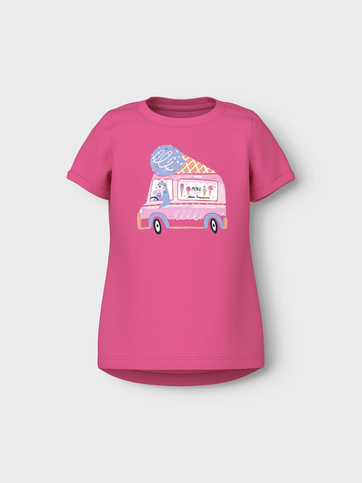Mini T-Shirt VIX Karmesinrot Rose Icecar Regular Fit