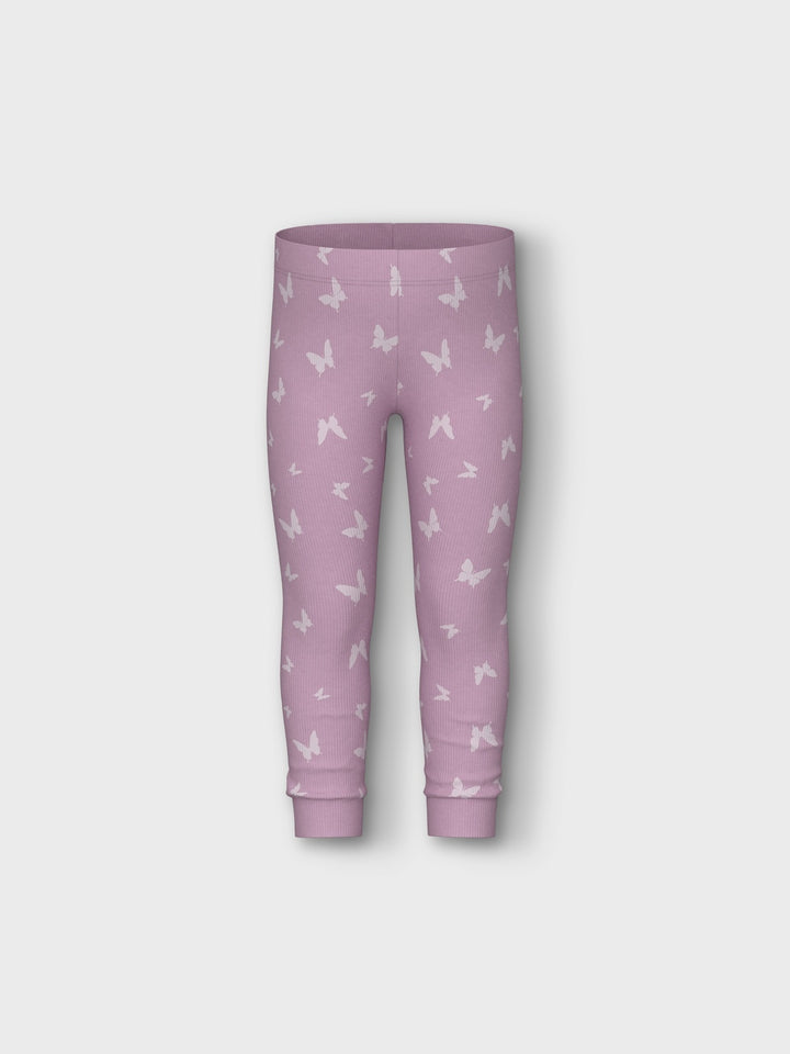 Mini pyjama BUTTERFLY RIB Pink Lavender