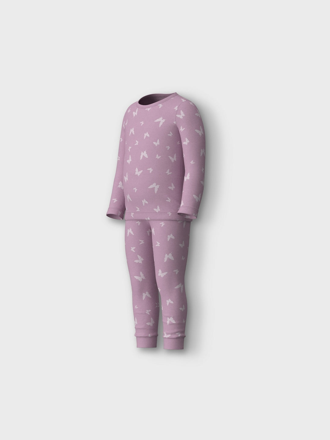 Mini pyjama BUTTERFLY RIB Pink Lavender