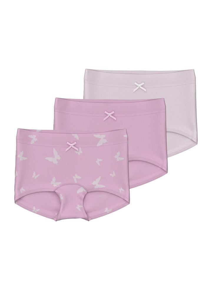 Mini slip 3P PINK BUTTERFLY Pink Lavender