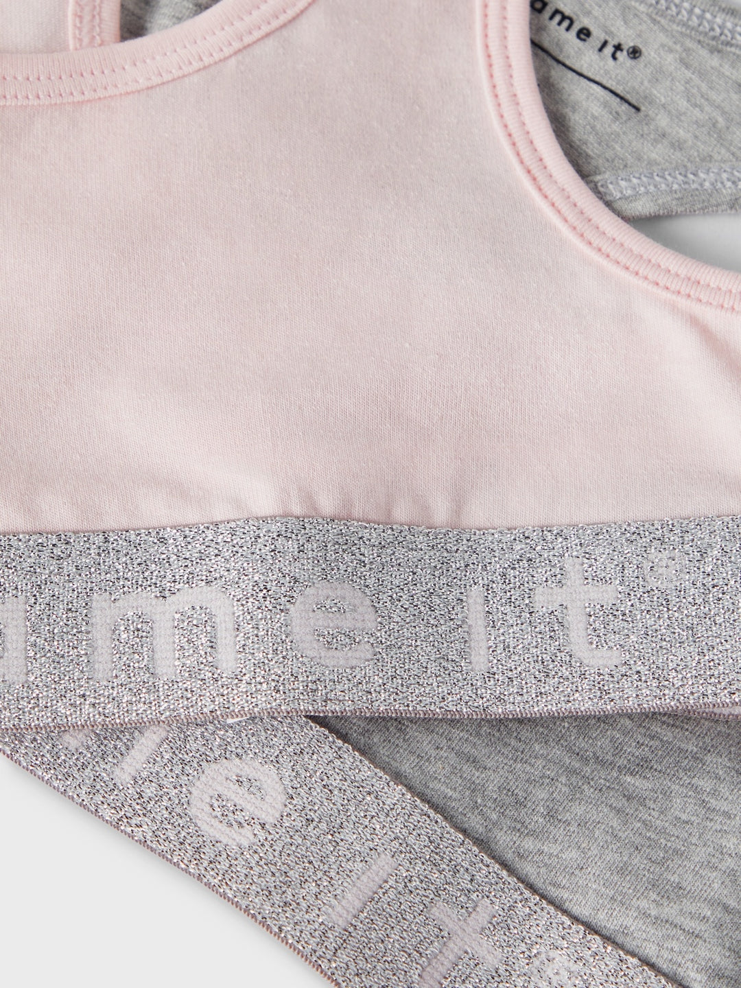 Kids ondergoed 2P Barely Pink w/ Grey Melange