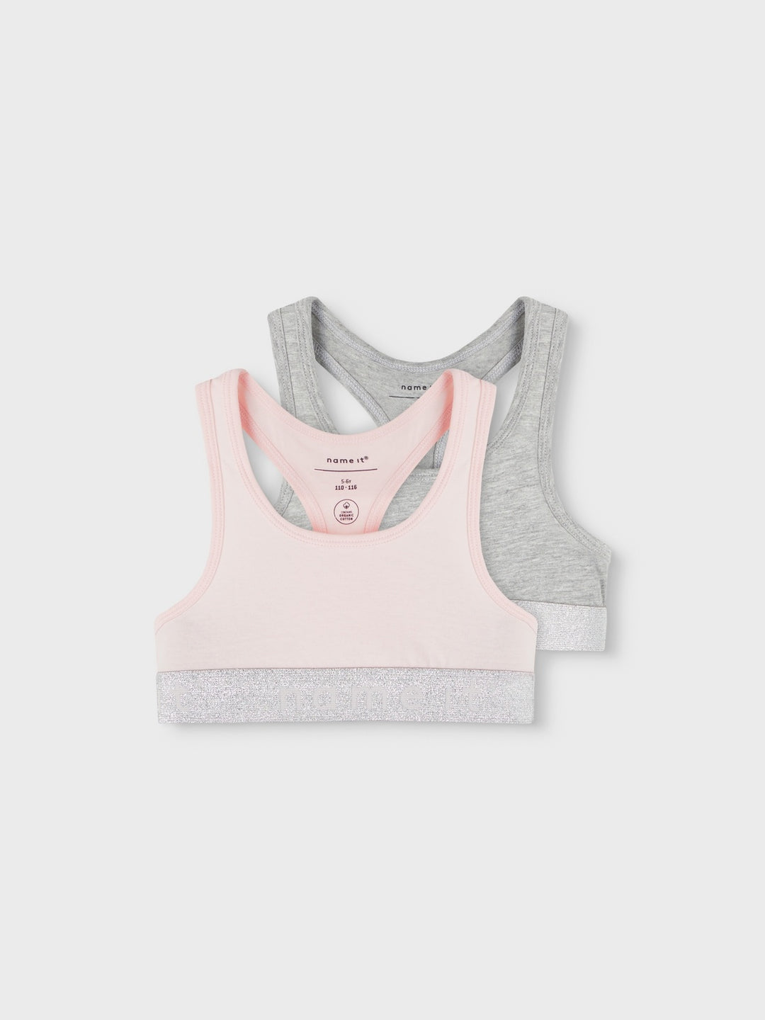 Kids ondergoed 2P Barely Pink w/ Grey Melange