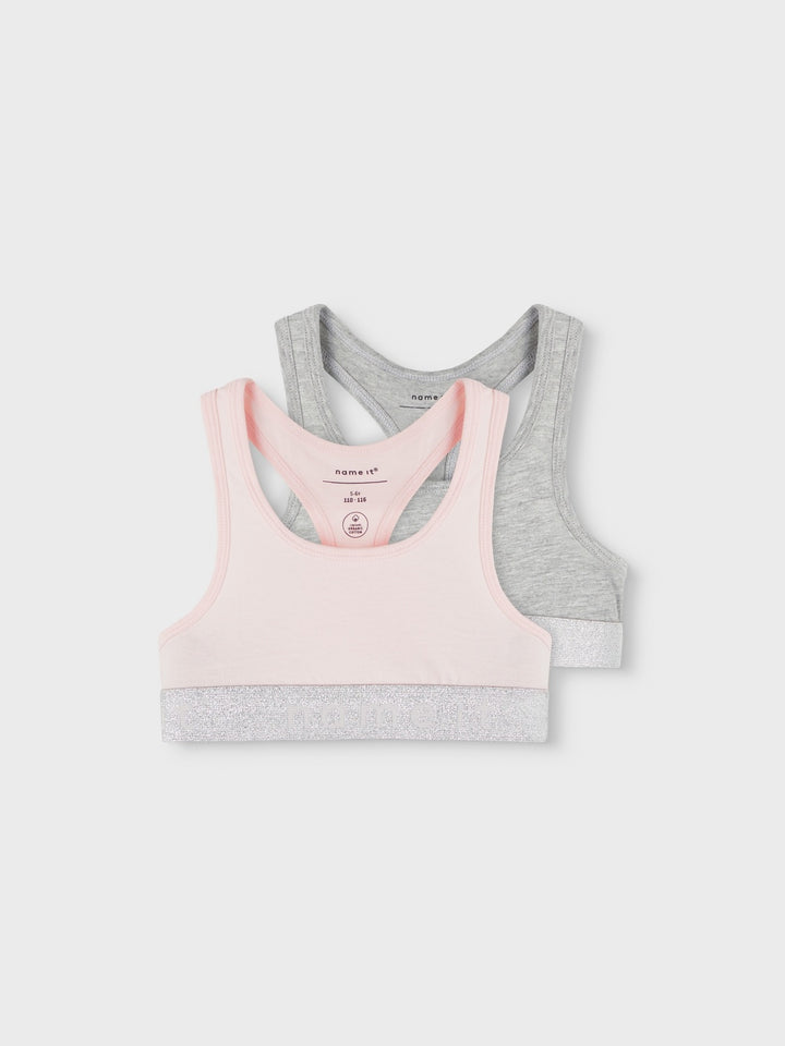 Kids ondergoed 2P Barely Pink w/ Grey Melange
