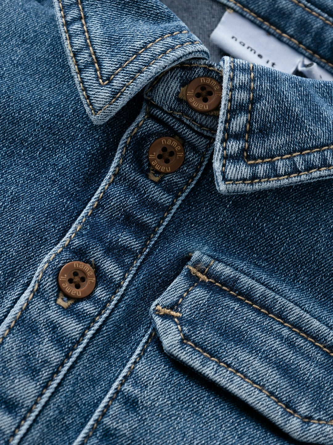 Baby-Jeanshemd NUD Dunkelblau Denim Regular Fit
