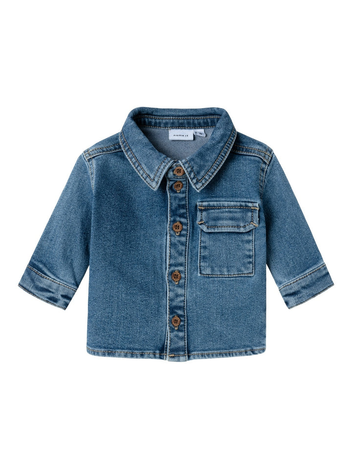 Baby-Jeanshemd NUD Dunkelblau Denim Regular Fit