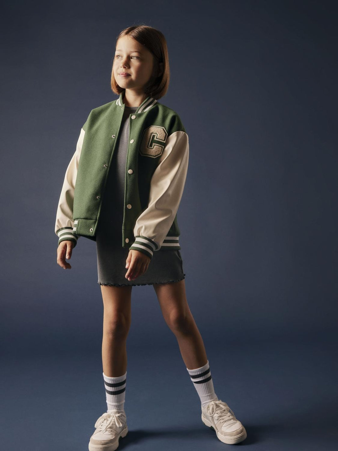 Kids winterjas MILEY BOMBER Pineneedle