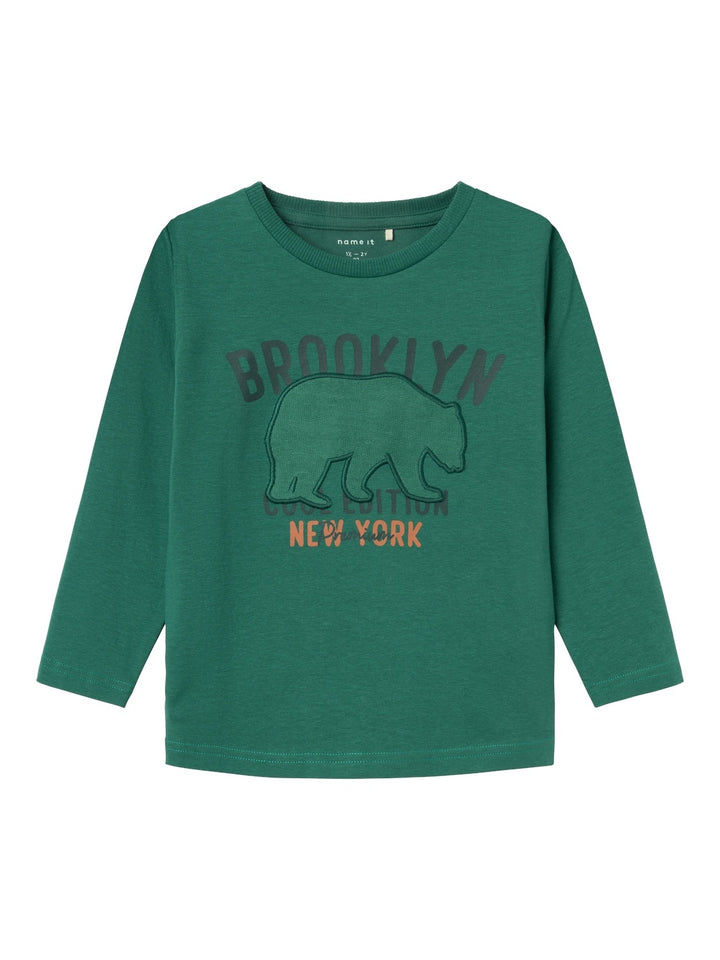 Mini longsleeve LASSO Antique Green Regular Fit