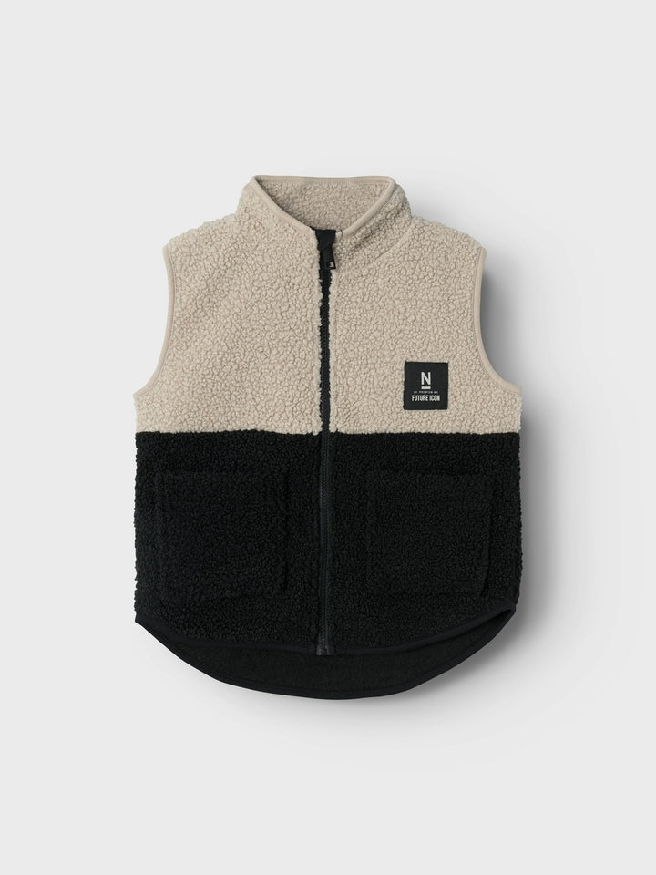 Kids vest LAKET TEDDY Black PURE CASHMERE Regular Fit