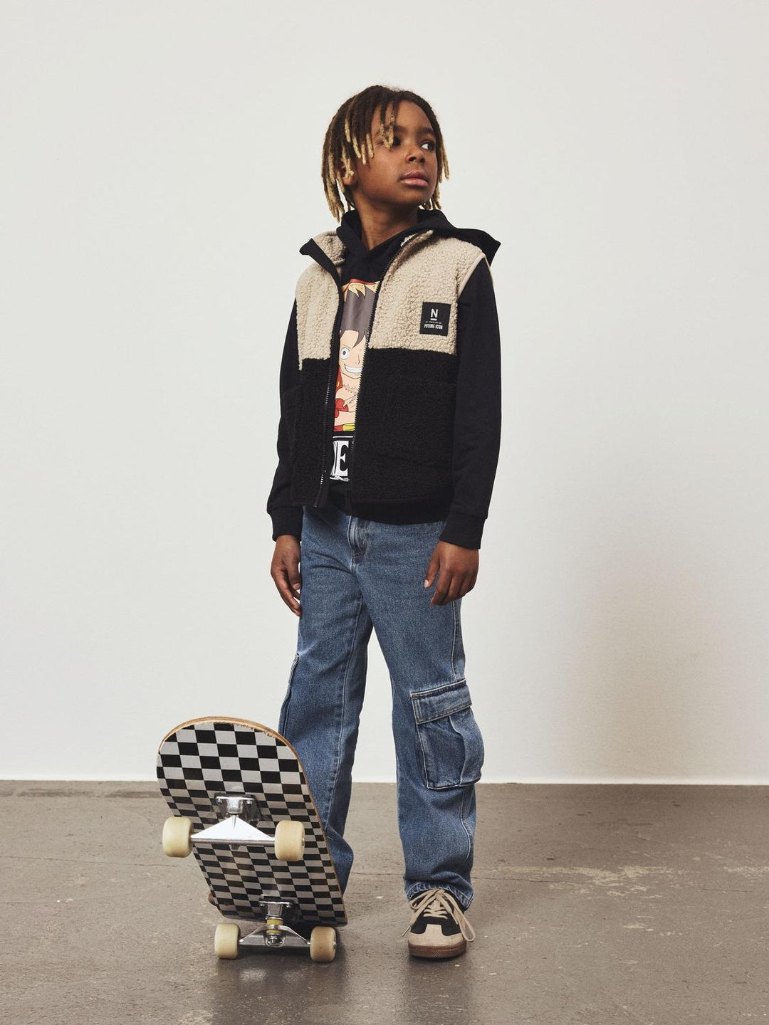 Kids vest LAKET TEDDY Black PURE CASHMERE Regular Fit