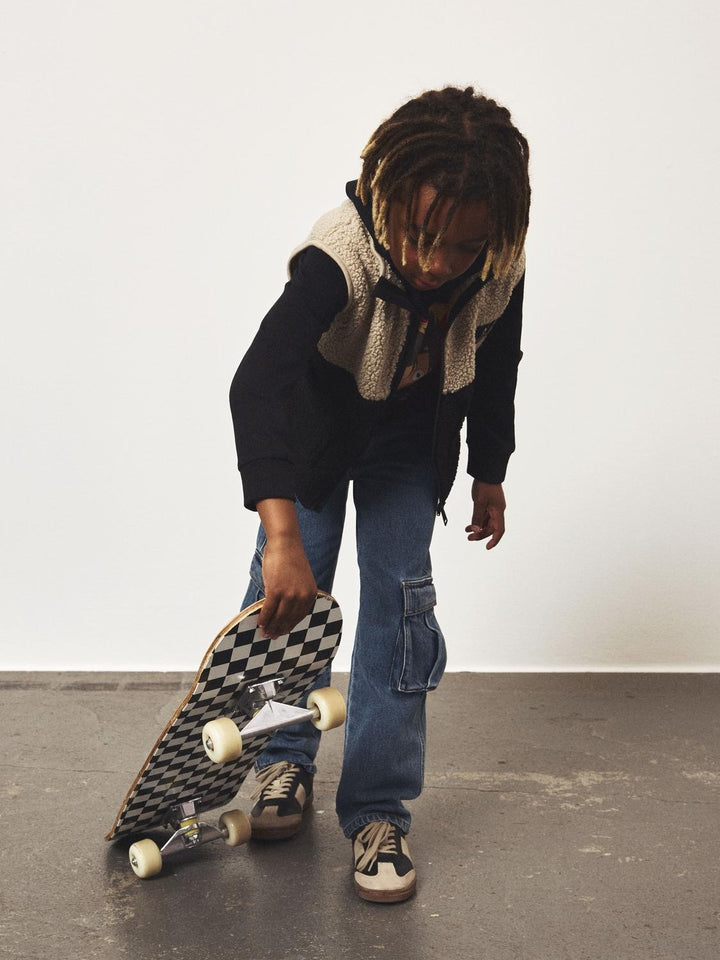 Kids vest LAKET TEDDY Black PURE CASHMERE Regular Fit