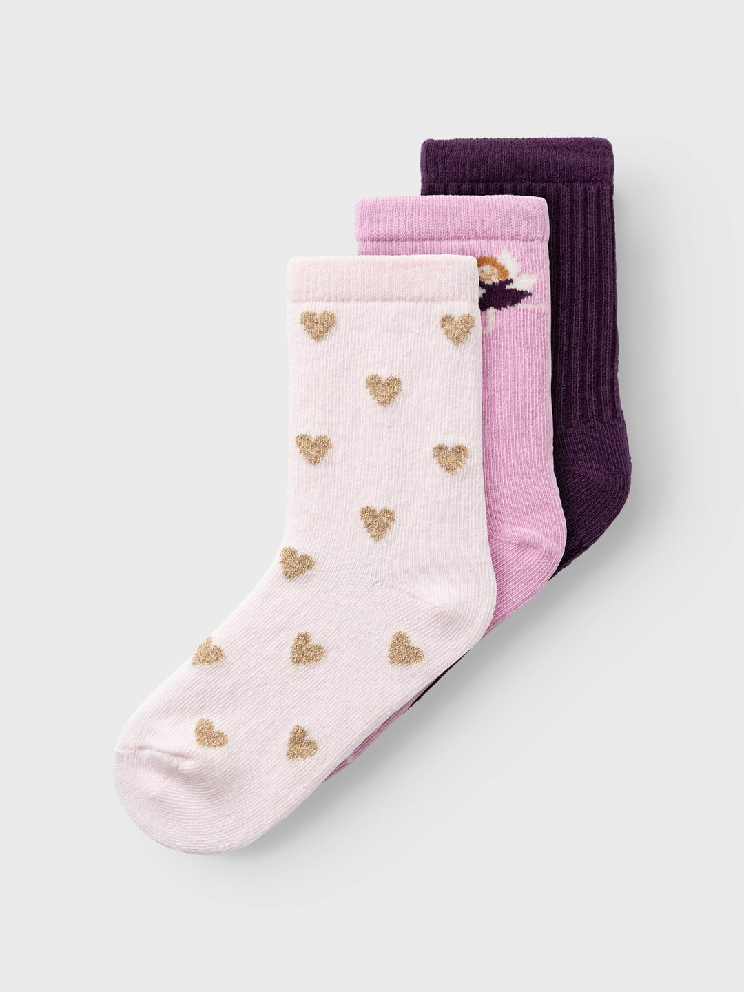 Mini sokken LUMY 3P Pastel Lavender Plum Purple + Festival Bloom