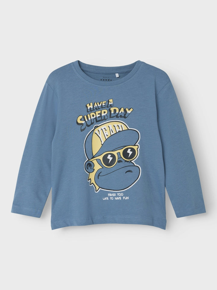 Mini longsleeve VAGNO Coronet Blue Have A Super Day Regular Fit