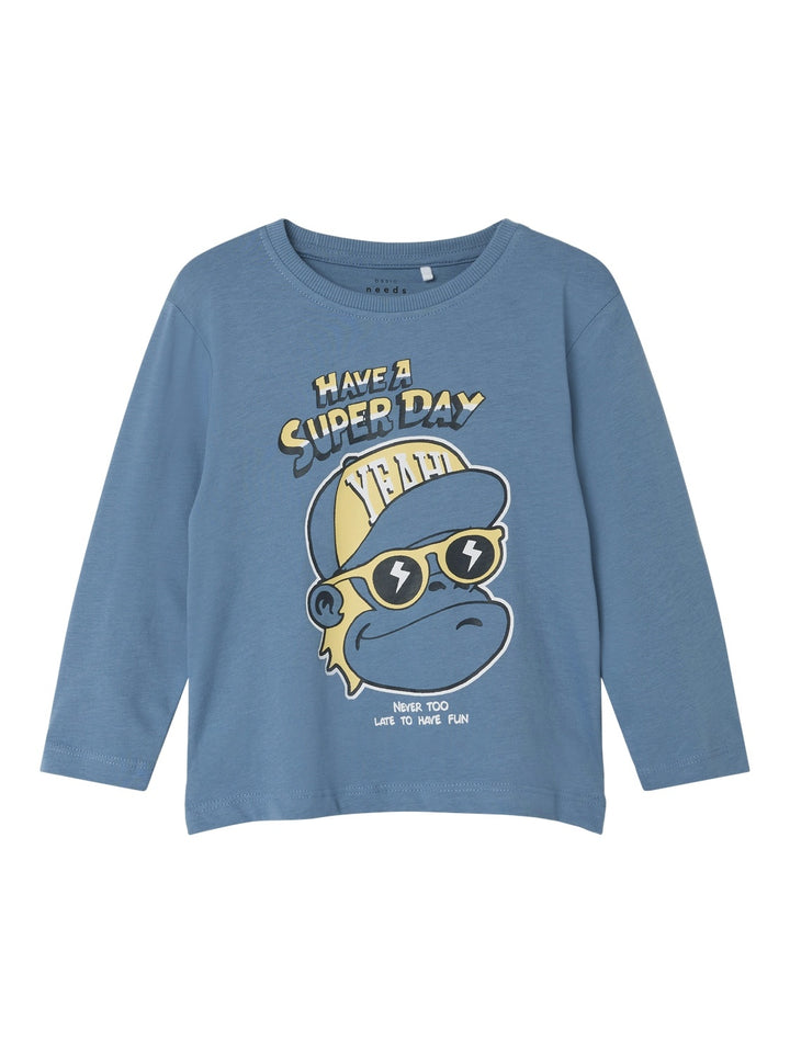 Mini longsleeve VAGNO Coronet Blue Have A Super Day Regular Fit