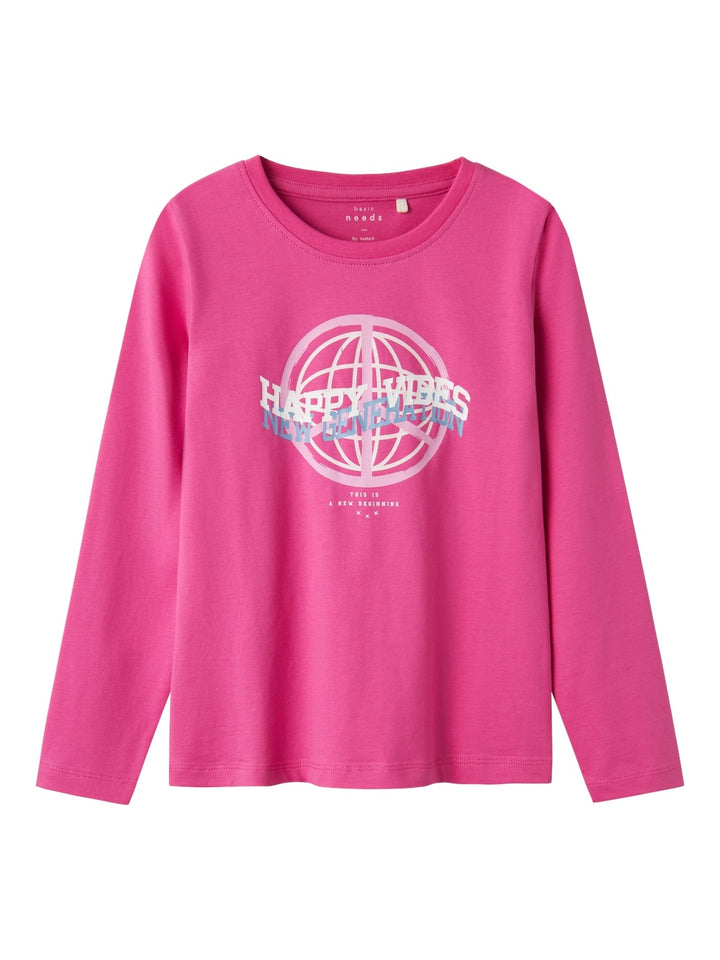 Kids longsleeve VEEN Raspberry Rose Happy Vibes Regular Fit