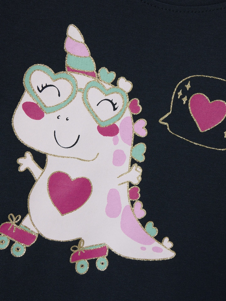 Mini longsleeve VEEN Dark Sapphire Skating Unicorn Regular Fit