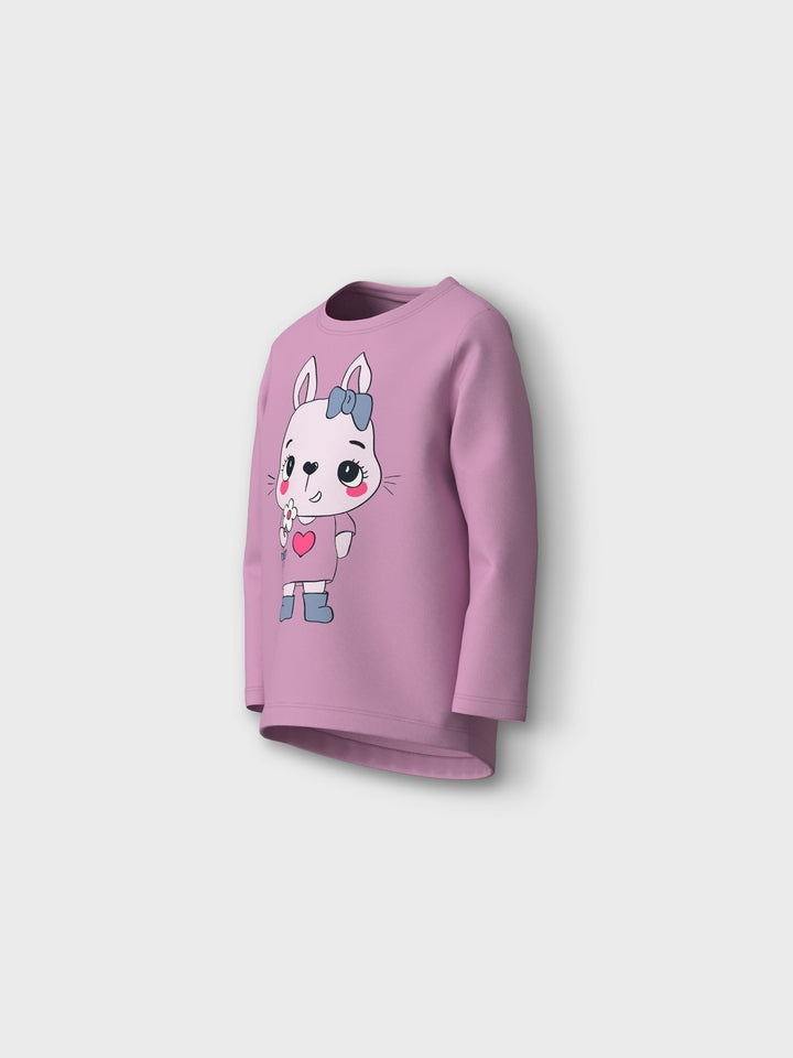 Mini longsleeve VIX Pastel Lavender Cute Bunny With Flower Standard Fit