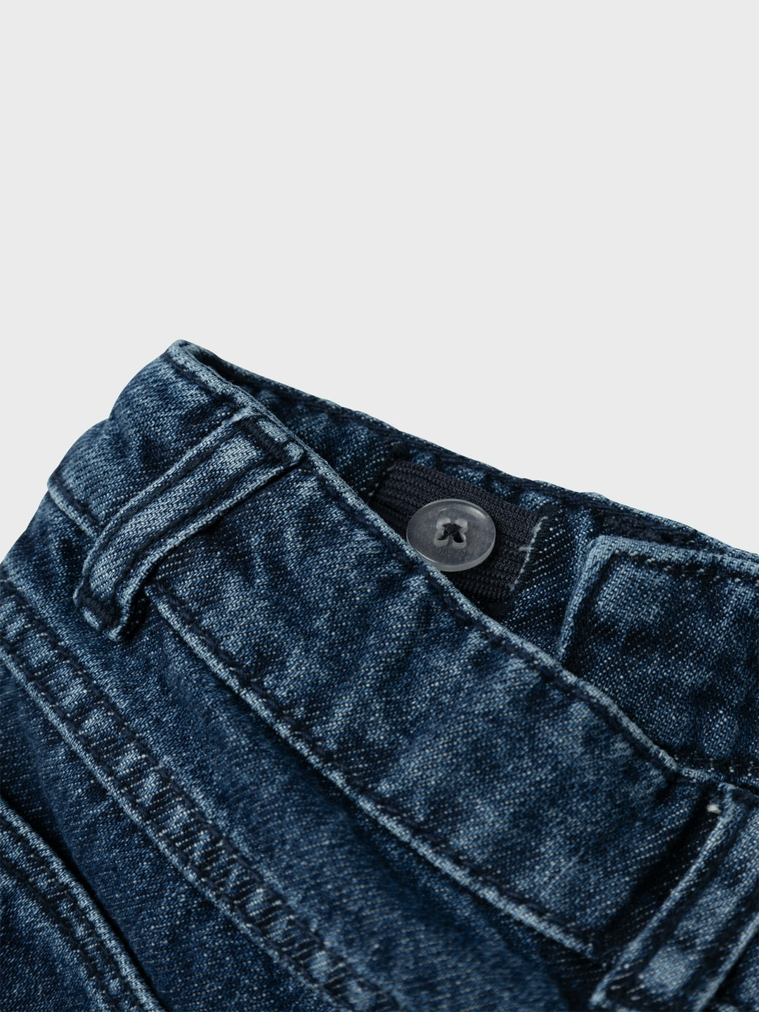 Mini spijkerbroek BELLA Dark Blue Denim HEART EMBROIDERY Mom Fit