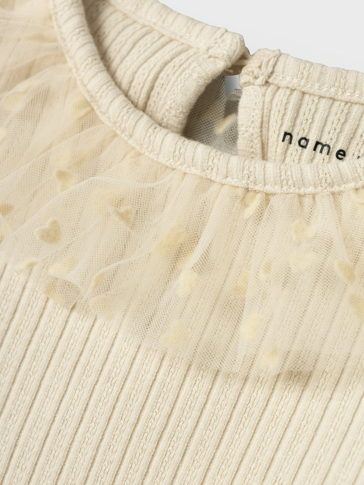 Mini Langarmshirt NAJAS Sommer Sand Super Slim Fit