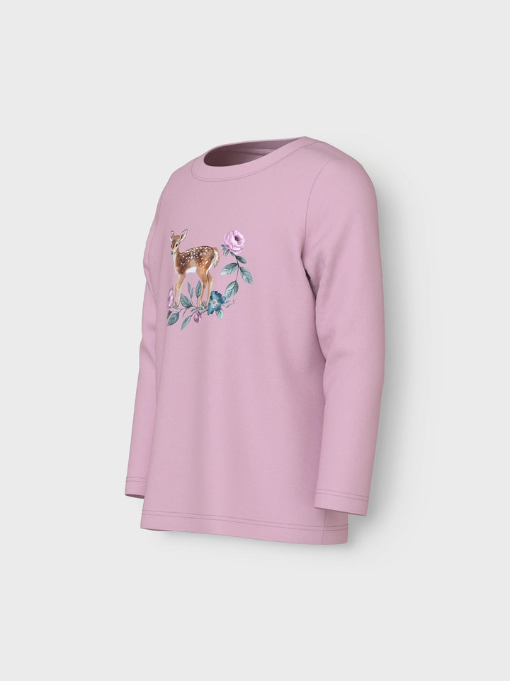 Mini Langarmshirt OLETTA Korsage Slim Fit