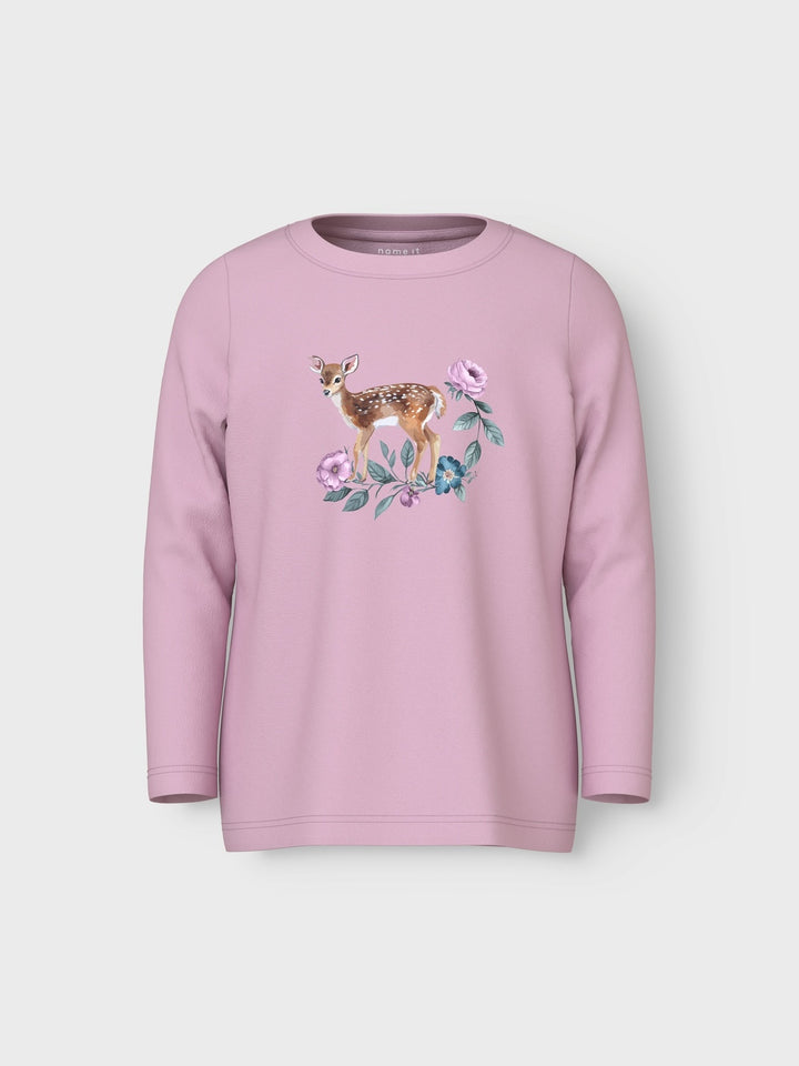 Mini Langarmshirt OLETTA Korsage Slim Fit