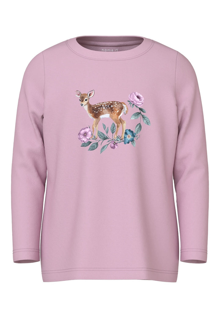 Mini Langarmshirt OLETTA Korsage Slim Fit