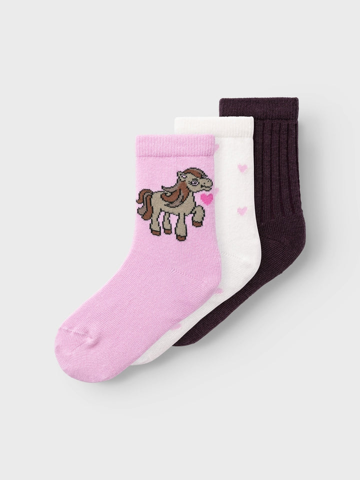 Mini sokken NADIA 3P Jet Stream Pastel Lavender + Jet Stream