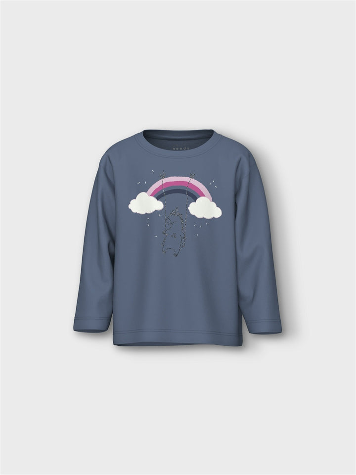 Mini Langarmshirt VEEN Wilder Wind Einhorn Regular Fit