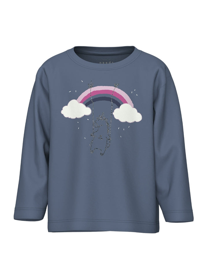 Mini Langarmshirt VEEN Wilder Wind Einhorn Regular Fit