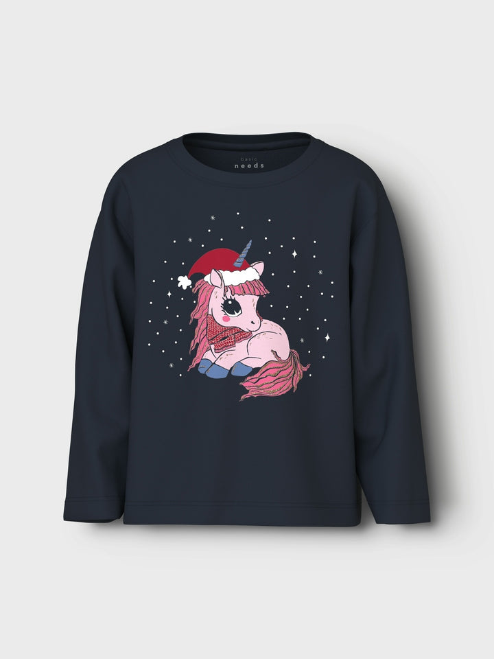 Mini longsleeve VISMAS Dark Sapphire Regular Fit