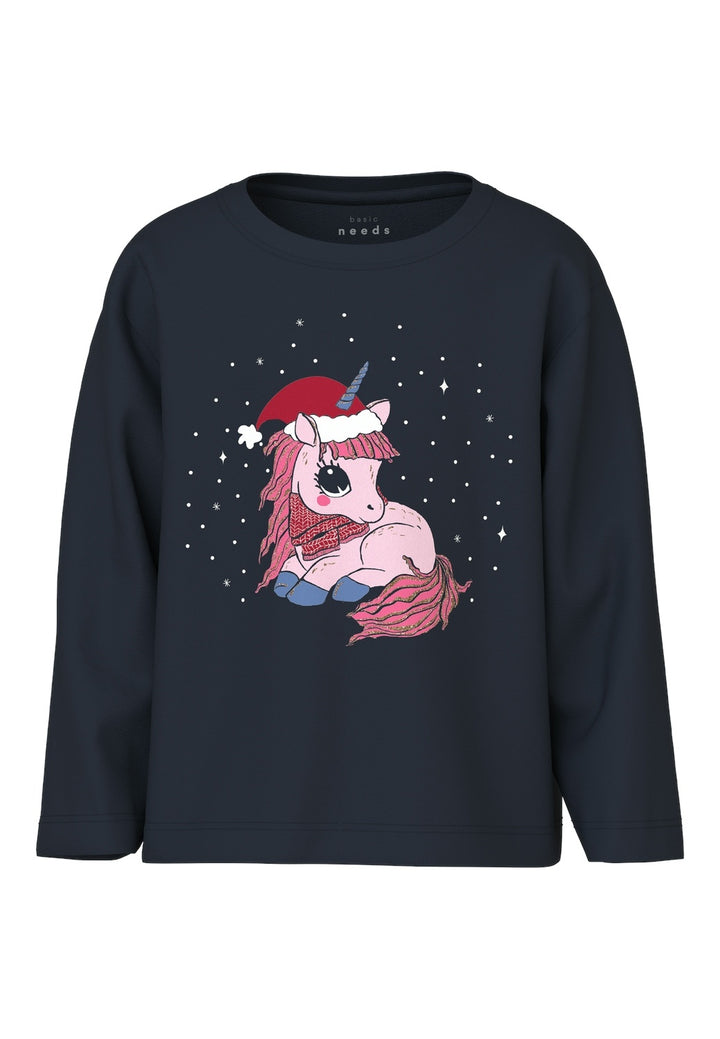 Mini longsleeve VISMAS Dark Sapphire Regular Fit