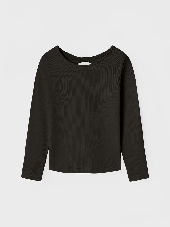 Kids longsleeve LUTINE Black Slim Fit