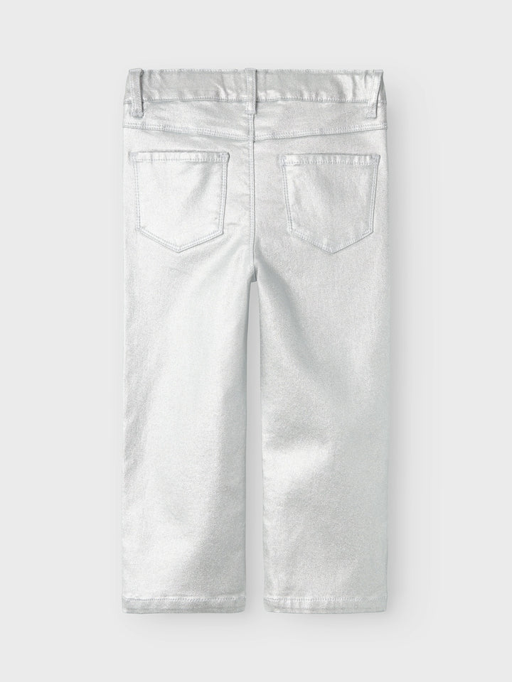 Mini spijkerbroek ROSE Silver FOIL Straight Fit