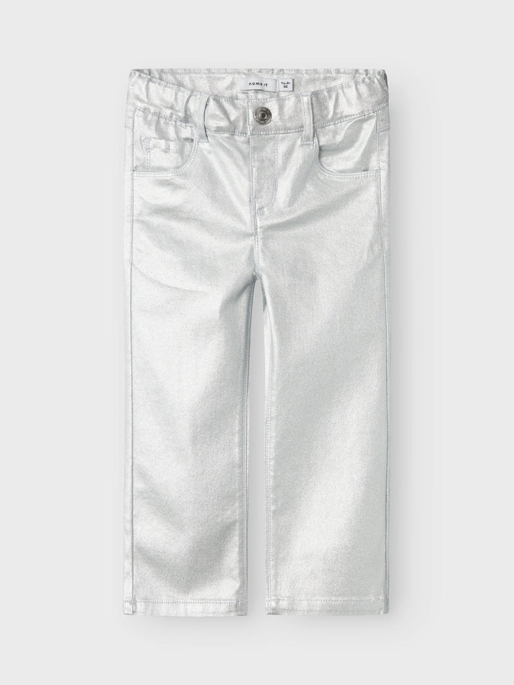 Mini spijkerbroek ROSE Silver FOIL Straight Fit