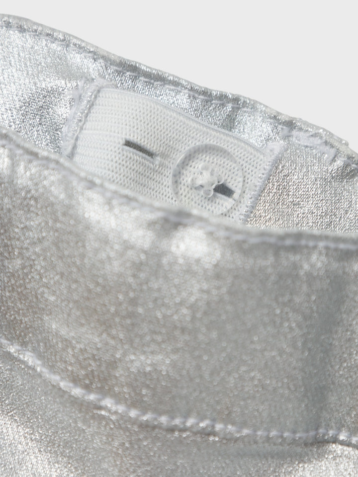 Mini spijkerbroek ROSE Silver FOIL Straight Fit