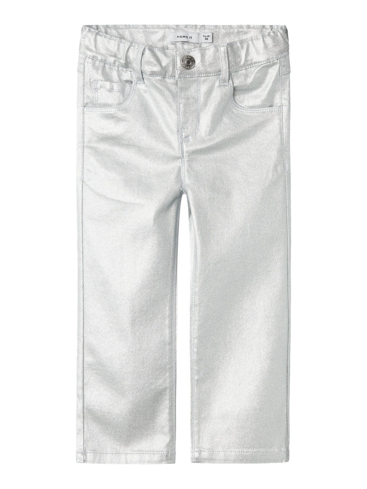 Mini spijkerbroek ROSE Silver FOIL Straight Fit