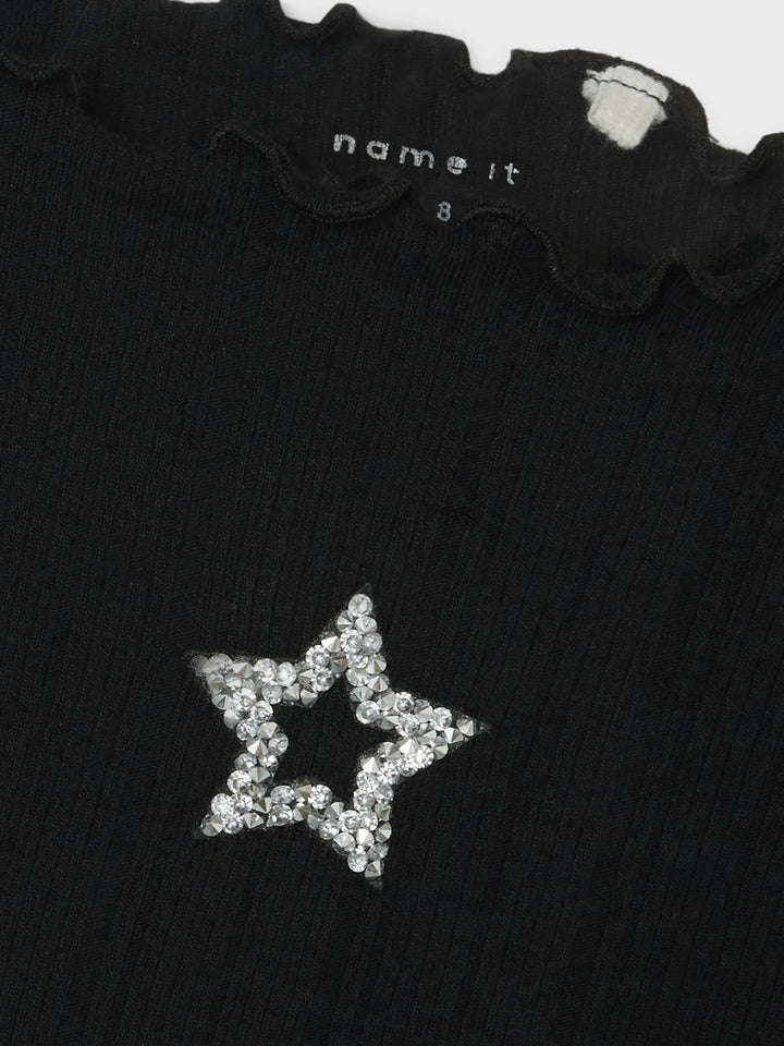 Kinder Langarmshirt RUMALA Schwarz Slim Fit