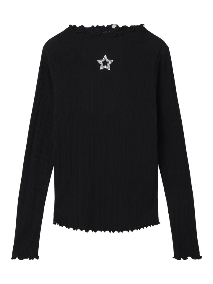 Kinder Langarmshirt RUMALA Schwarz Slim Fit