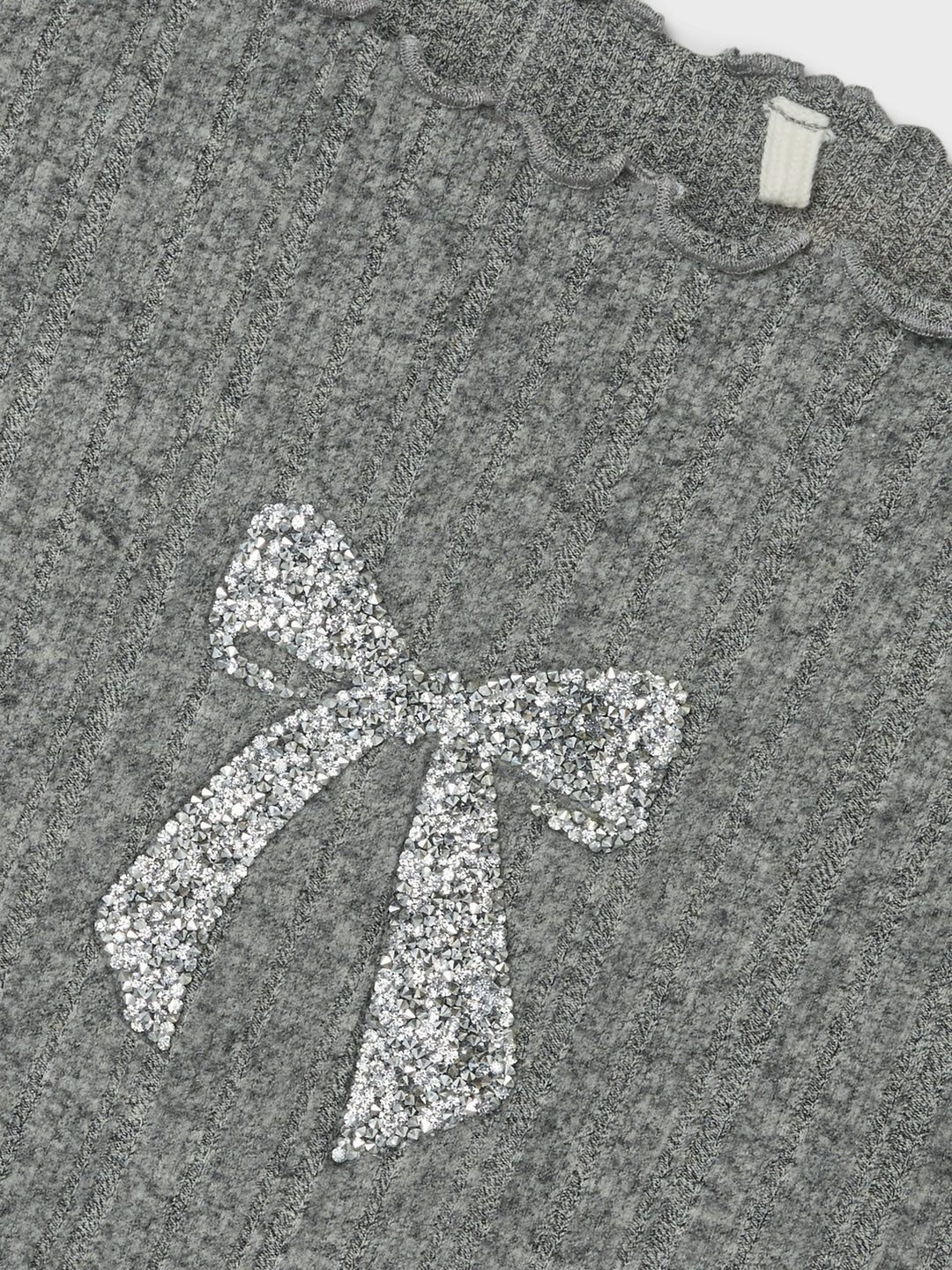 Kinder Langarmshirt RUMALA Hellgrau Melange Slim Fit