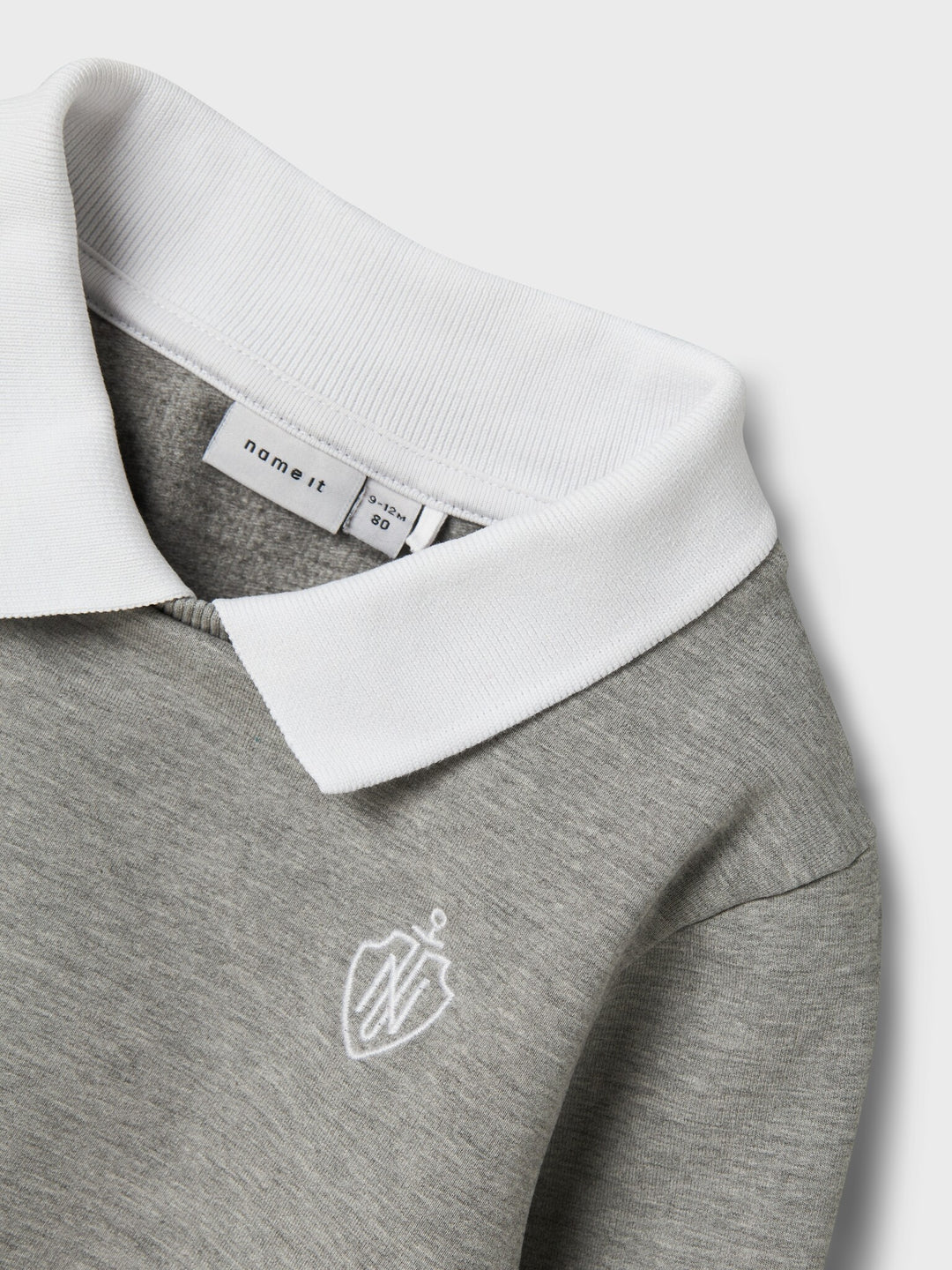 Mini Pullover RON Grau Melange Regular Fit