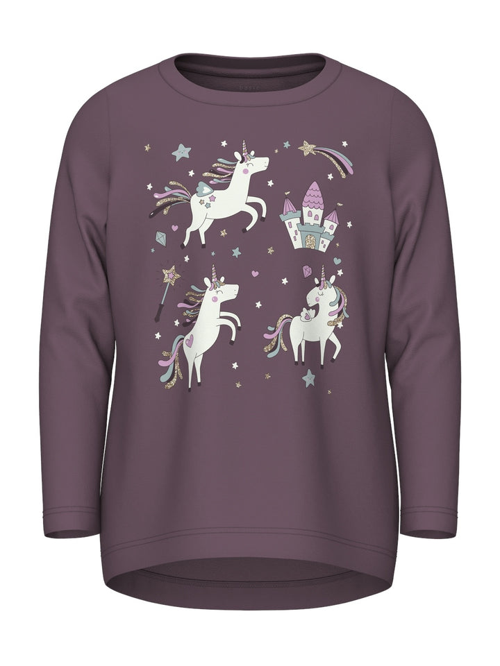 Mini Langarmshirt VIX Arctic Dusk Einhorn Standard Passform