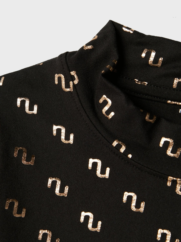 Kinder Langarmshirt NIKANEL Schwarz Slim Fit