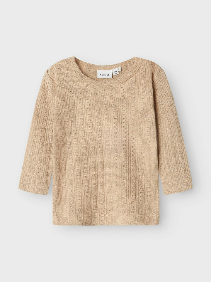 Baby Langarmshirt OHUSA Oxford Tan Regular Fit