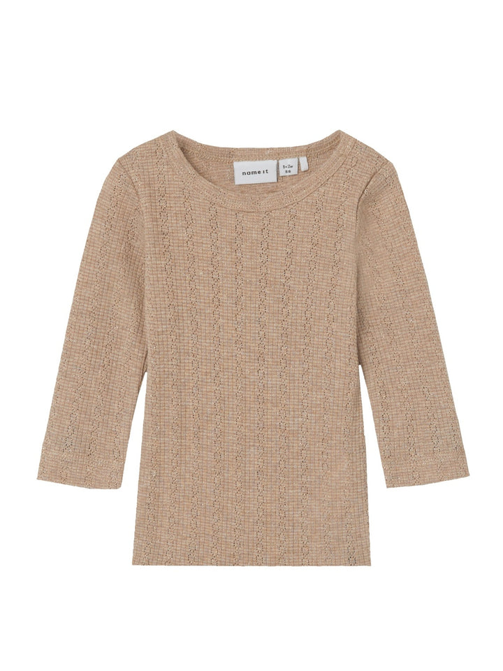 Baby Langarmshirt OHUSA Oxford Tan Regular Fit