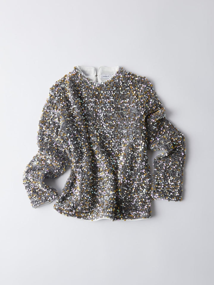 Kids longsleeve RUNICA Granite Grey GOLD AND WHITE Standard Fit