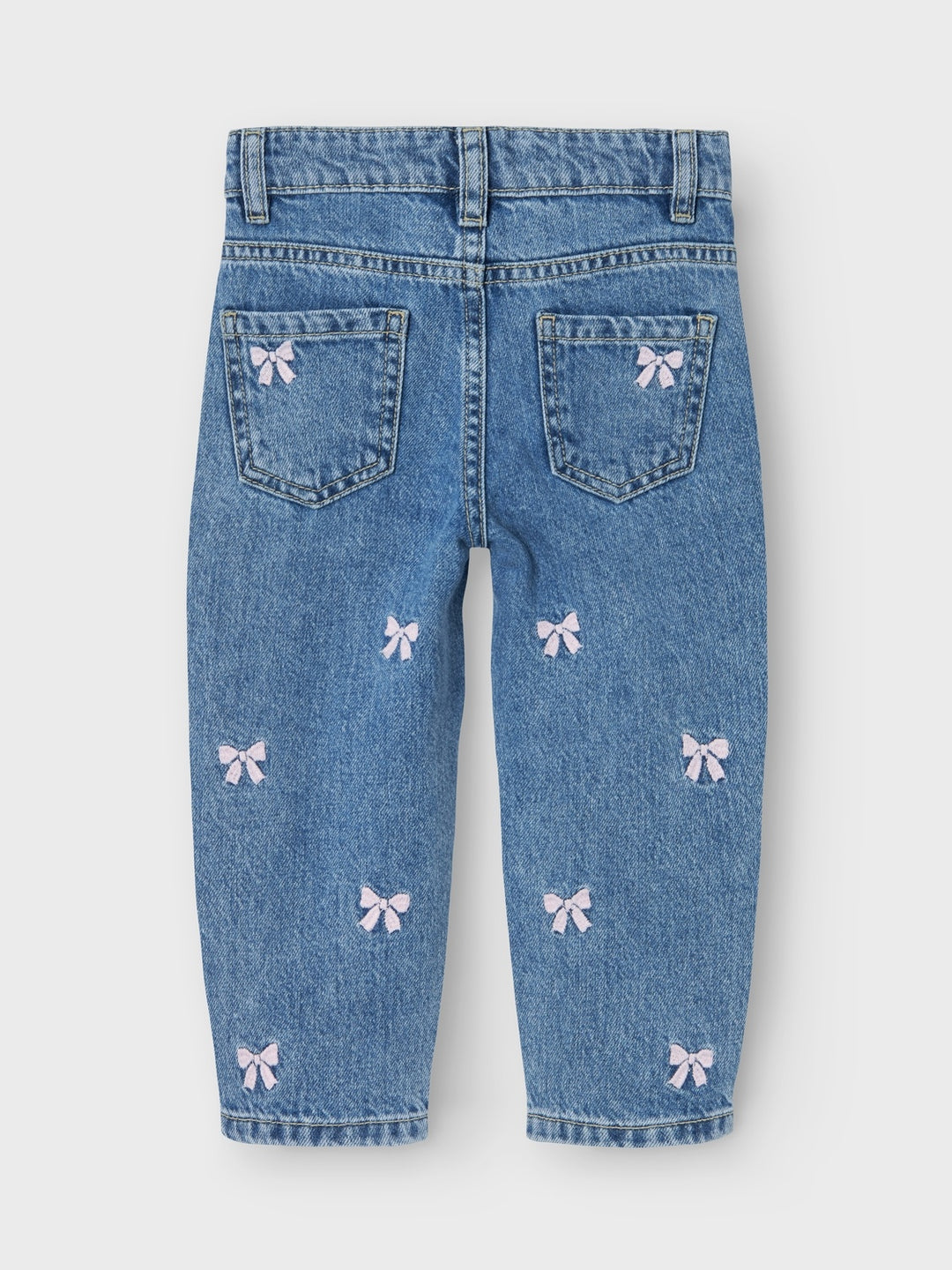 Mini spijkerbroek BELLA Medium Blue Denim BOWS Mom Fit