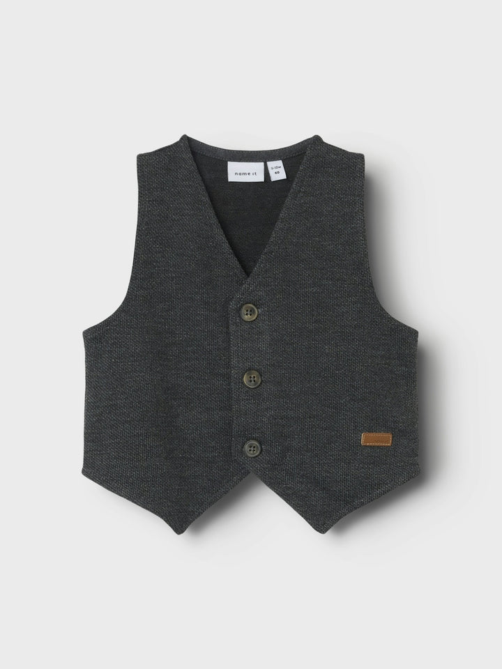 Baby vest ROXO Dark Grey Melange NMMROBINO