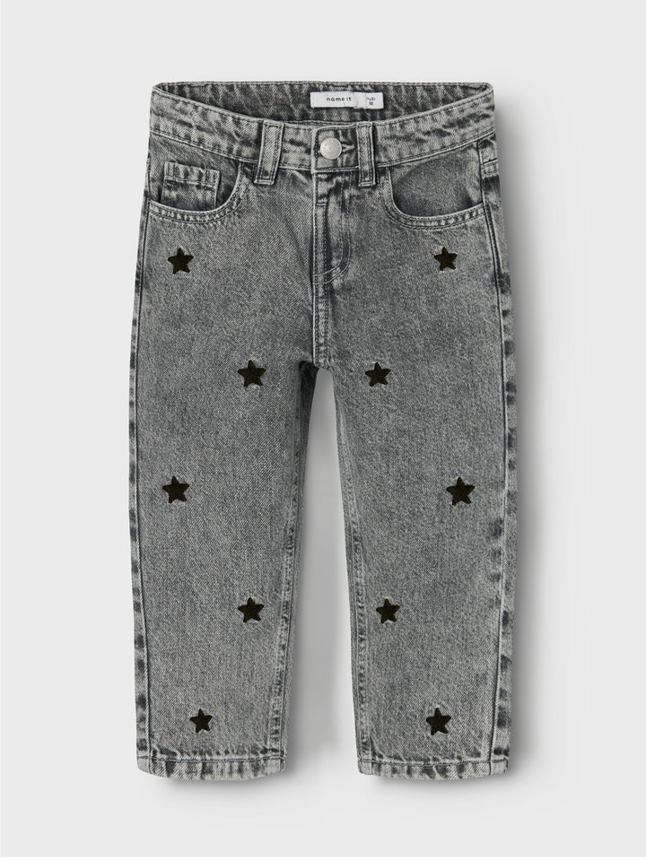 Mini spijkerbroek BELLA Medium Grey Denim STARS Mom Fit