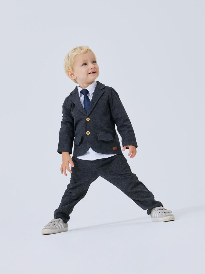 Mini Blazer ROBINO Dark Grey Melange Regular Fit