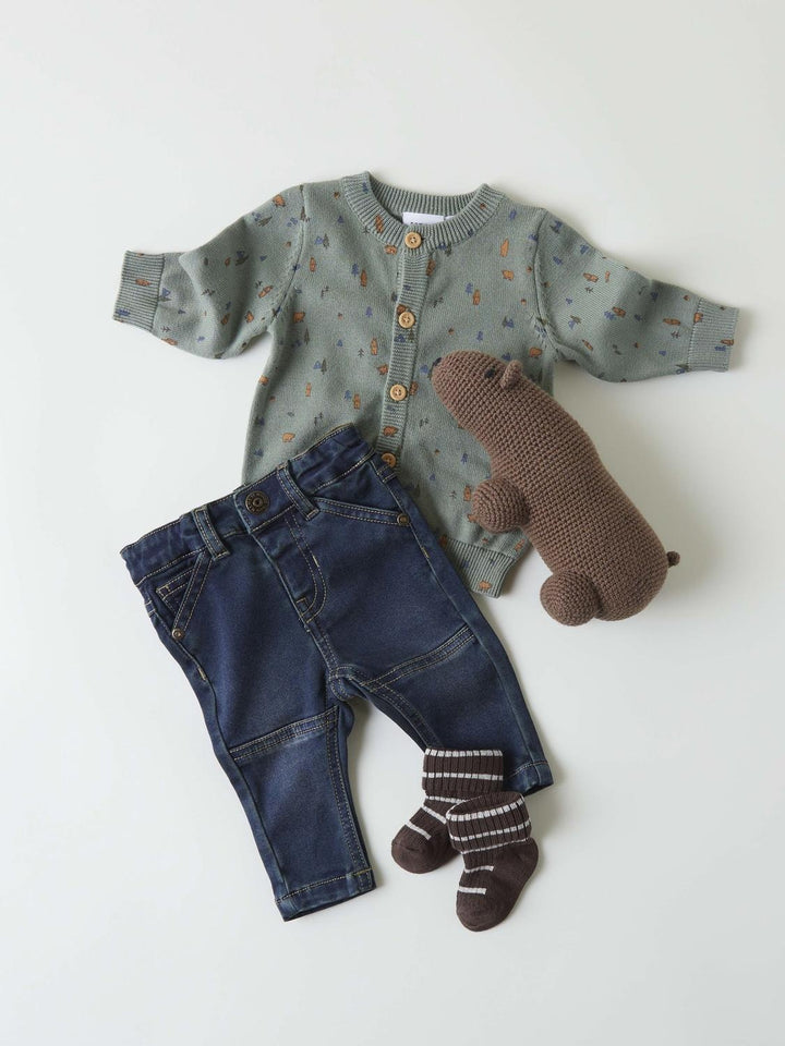 Baby spijkerbroek SILAS Dark Blue Denim Slim Fit