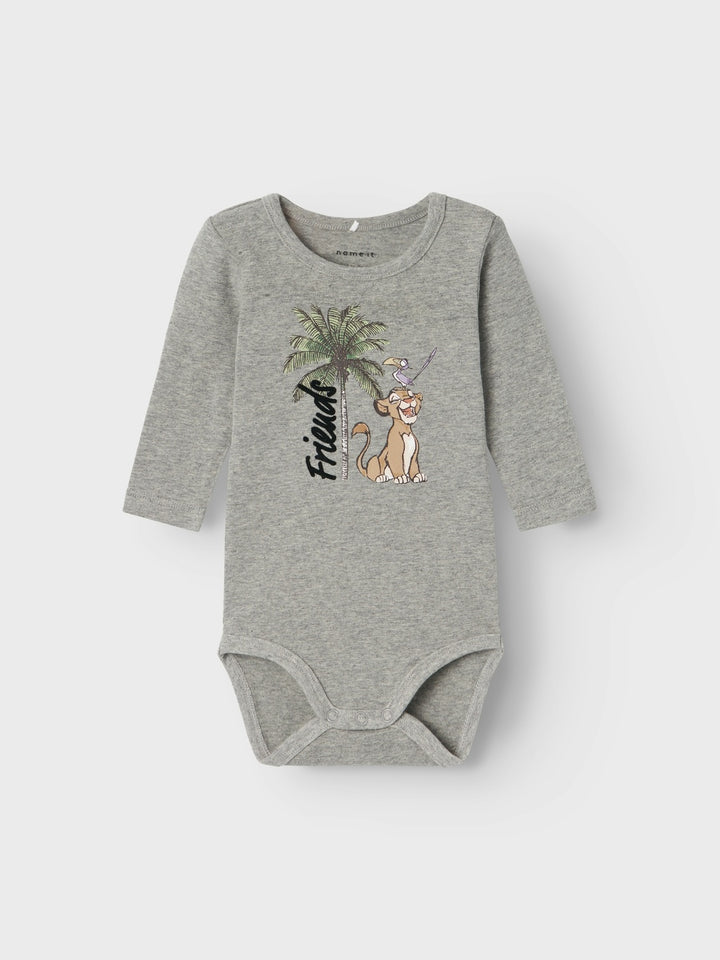 Baby romper JEBBI LIONKING Grey Melange